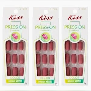 KISS 24 Piece Press-On Lean On Me Manicure Nail-3 Sets